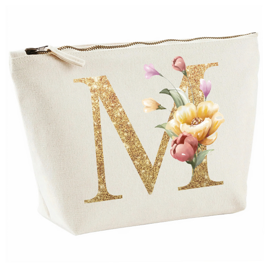 Personalized Monogram Pencil / Pouch - Letter M