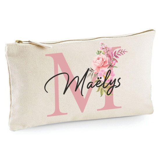 Personalized Monogram Pencil / Pouch - Letter M