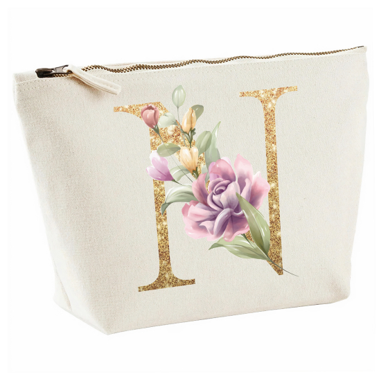 Personalized Monogram Pencil / Pouch - Letter N