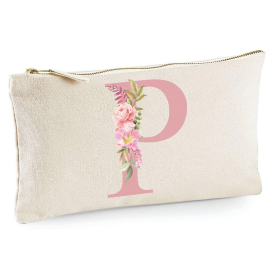 Personalized Monogram Pencil / Pouch - Letter P