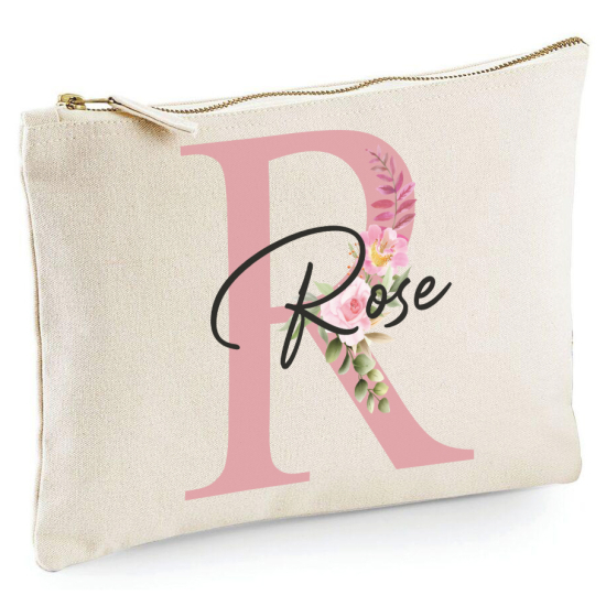 Personalized Monogram Pencil / Pouch - Letter R