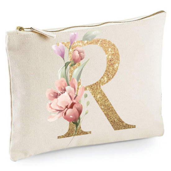 Personalized Monogram Pencil / Pouch - Letter R