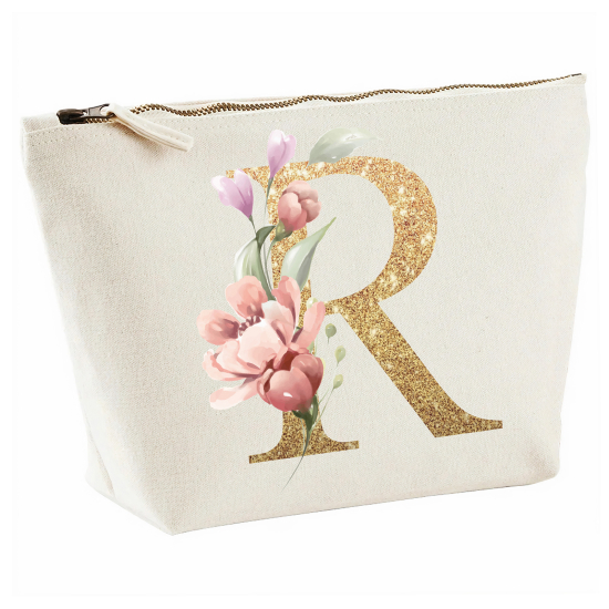 Personalized Monogram Pencil / Pouch - Letter R