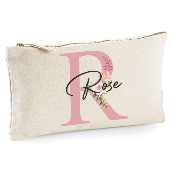 Personalized Monogram Pencil / Pouch - Letter R