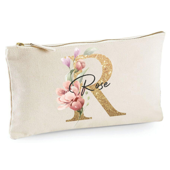 Personalized Monogram Pencil / Pouch - Letter R