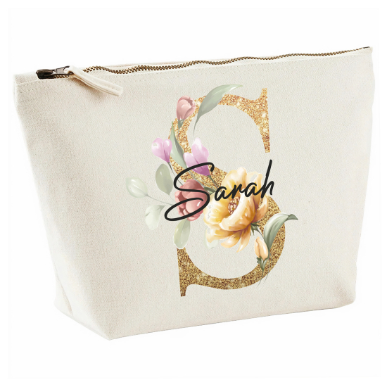 Personalized Monogram Pencil / Pouch - Letter S