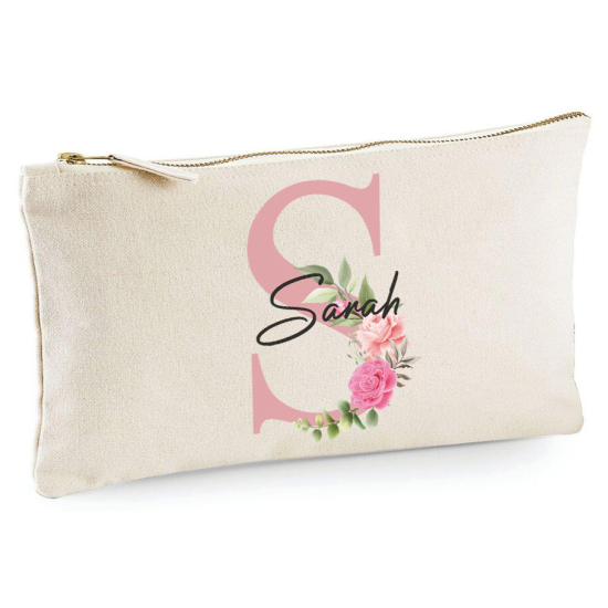 Personalized Monogram Pencil / Pouch - Letter S