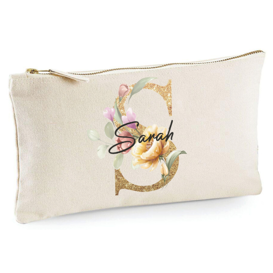 Personalized Monogram Pencil / Pouch - Letter S