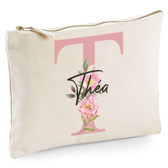 Personalized Monogram Pencil / Pouch - Letter T