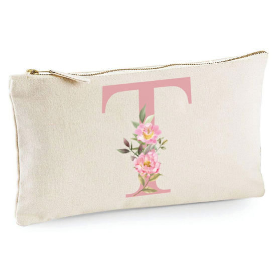 Personalized Monogram Pencil / Pouch - Letter T