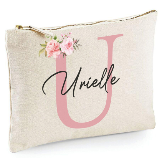 Personalized Monogram Pencil / Pouch - Letter U