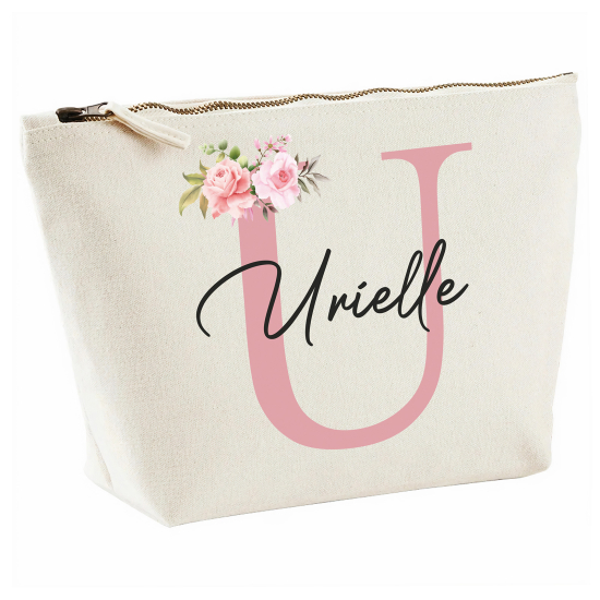 Personalized Monogram Pencil / Pouch - Letter U