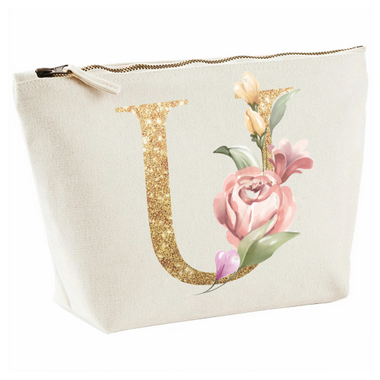 Personalized Monogram Pencil / Pouch - Letter U