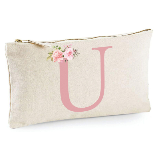 Personalized Monogram Pencil / Pouch - Letter U