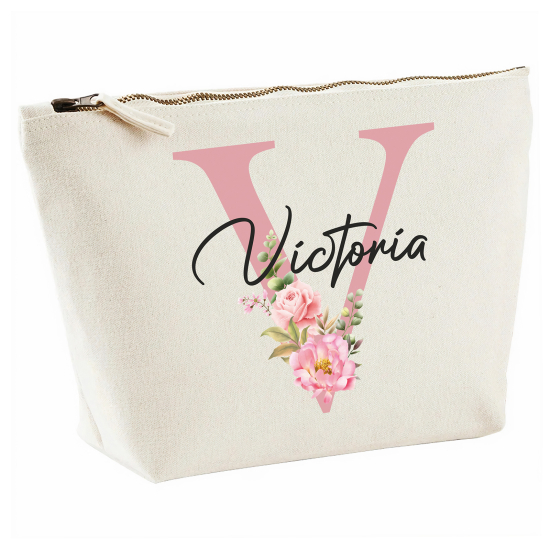 Personalized Monogram Pencil / Pouch - Letter V