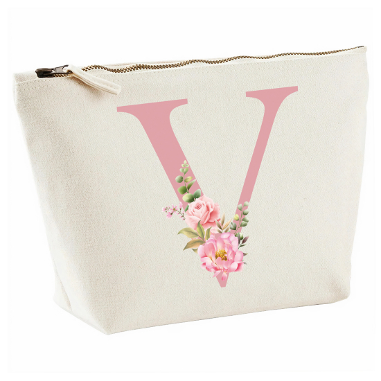 Personalized Monogram Pencil / Pouch - Letter V