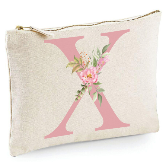 Personalized Monogram Pencil / Pouch - Letter X