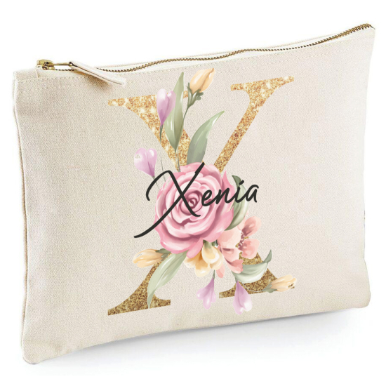 Personalized Monogram Pencil / Pouch - Letter X