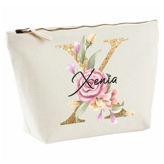 Personalized Monogram Pencil / Pouch - Letter X