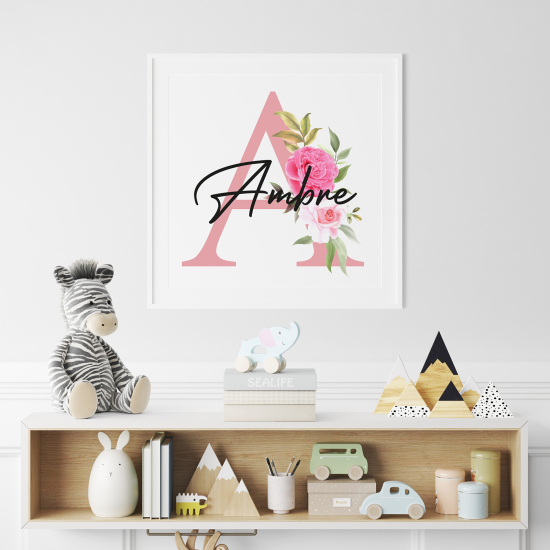 Personalized Monogram Poster - Letter A