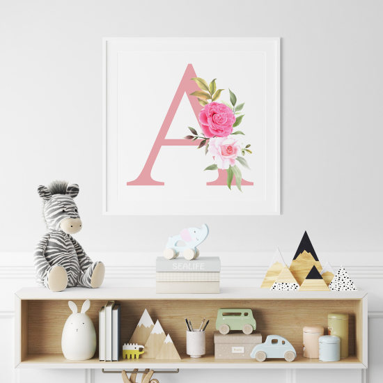 Personalized Monogram Poster - Letter A