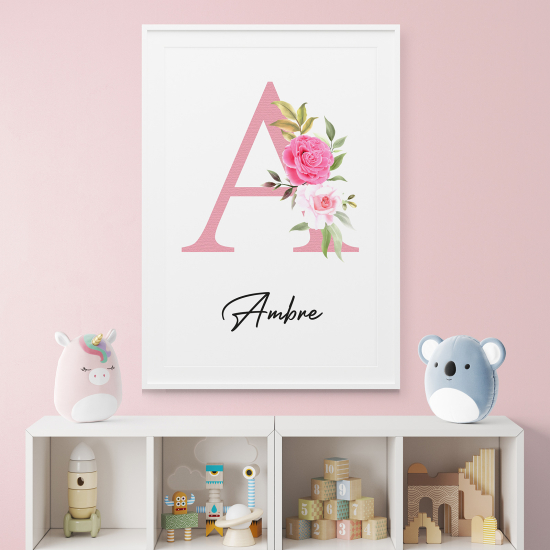 Personalized Monogram Poster - Letter A