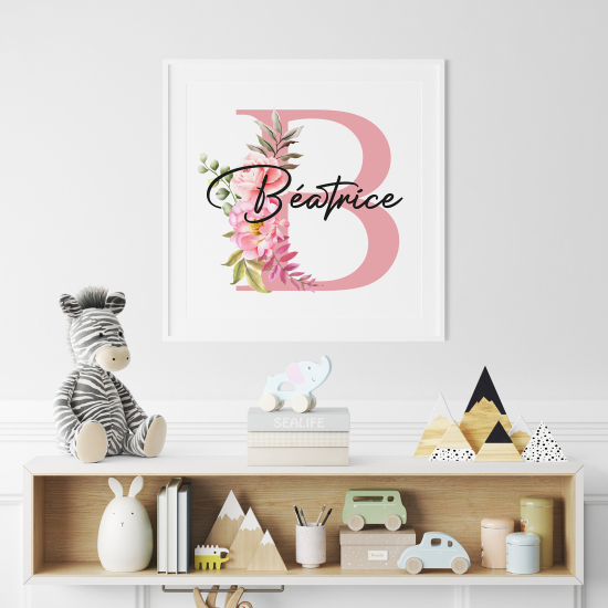 Personalized Monogram Poster - Letter B