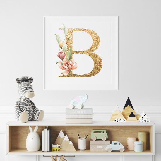 Personalized Monogram Poster - Letter B