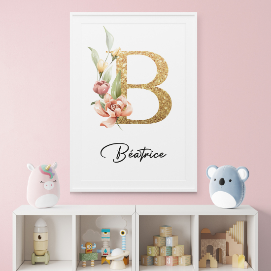 Personalized Monogram Poster - Letter B