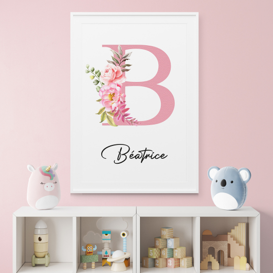 Personalized Monogram Poster - Letter B