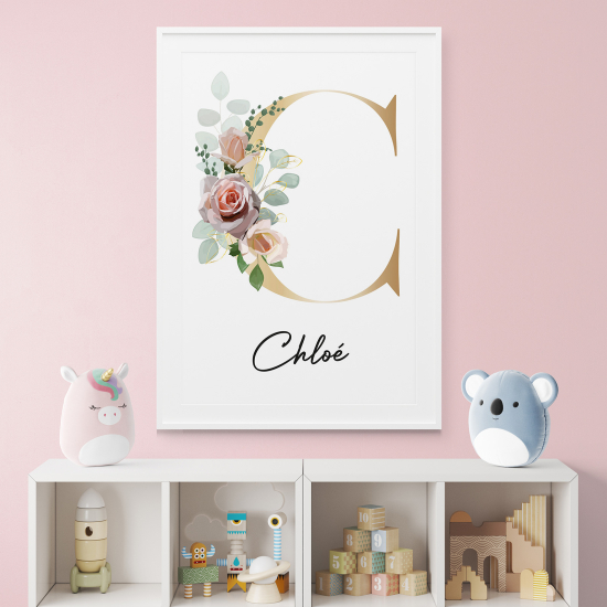 Personalized Monogram Poster - Letter C