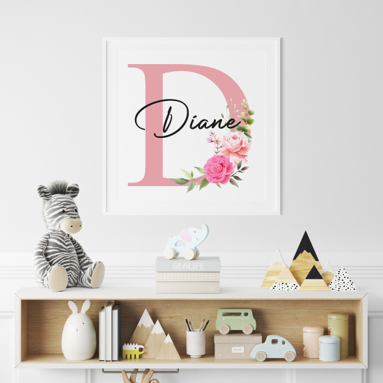 Personalized Monogram Poster - Letter D