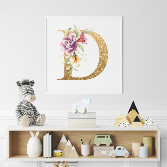 Personalized Monogram Poster - Letter D