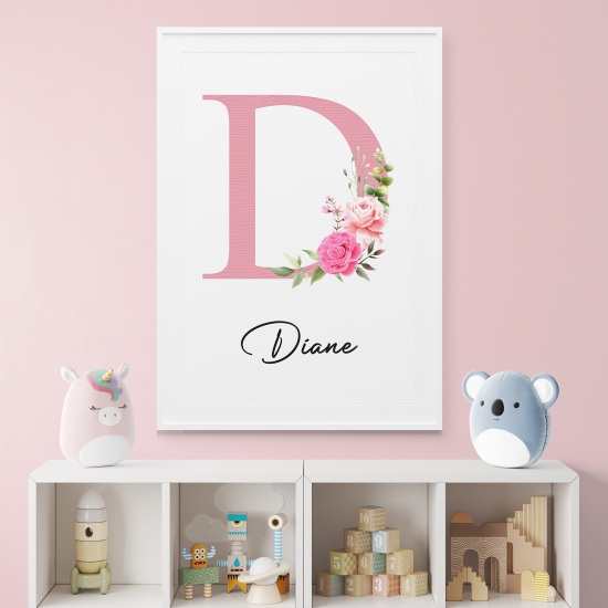 Personalized Monogram Poster - Letter D