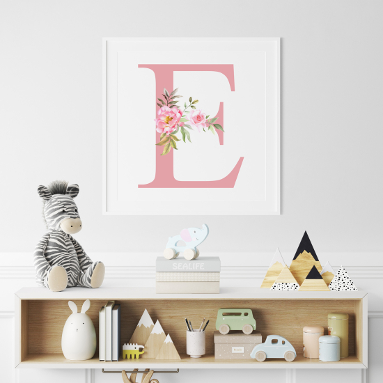 Personalized Monogram Poster - Letter E