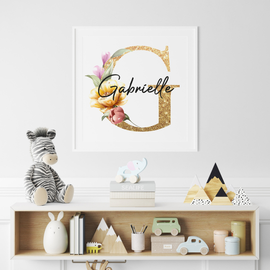 Personalized Monogram Poster - Letter G