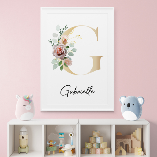 Personalized Monogram Poster - Letter G