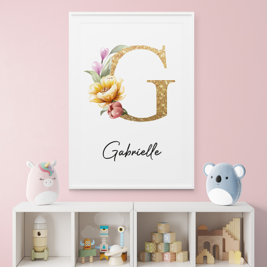 Personalized Monogram Poster - Letter G