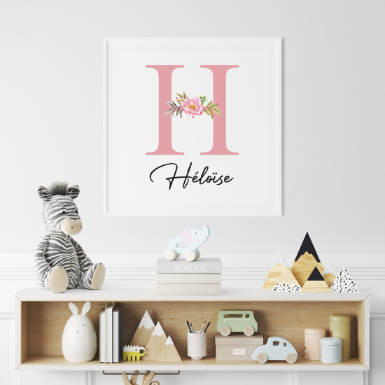 Personalized Monogram Poster - Letter H