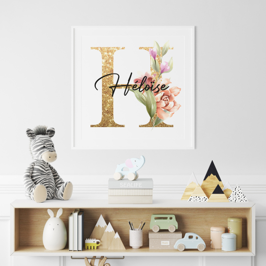 Personalized Monogram Poster - Letter H