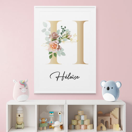 Personalized Monogram Poster - Letter H