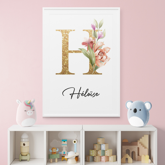 Personalized Monogram Poster - Letter H