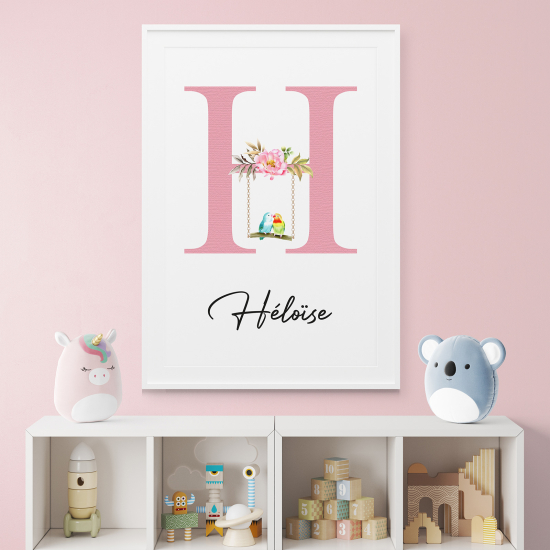 Personalized Monogram Poster - Letter H