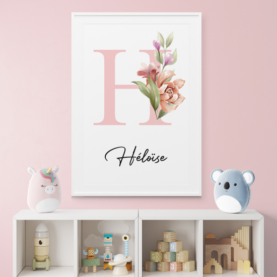 Personalized Monogram Poster - Letter H