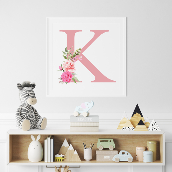 Personalized Monogram Poster - Letter K