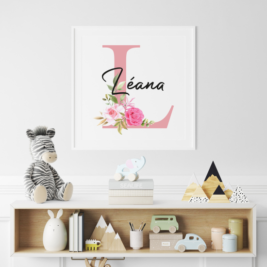 Personalized Monogram Poster - Letter L