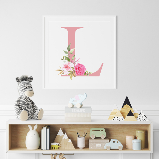 Personalized Monogram Poster - Letter L