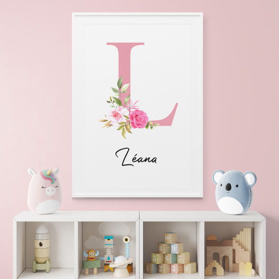 Personalized Monogram Poster - Letter L