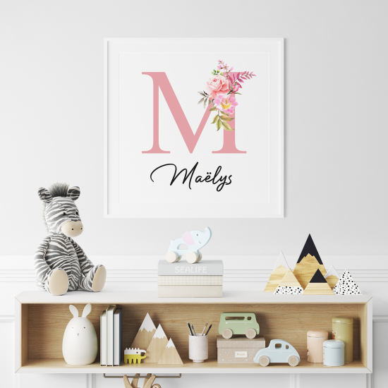 Personalized Monogram Poster - Letter M