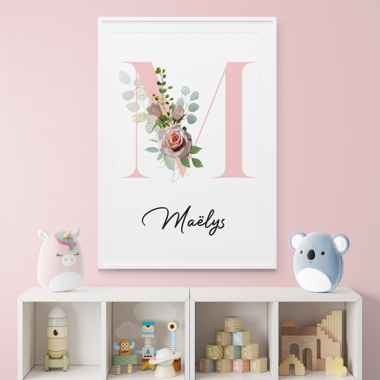 Personalized Monogram Poster - Letter M